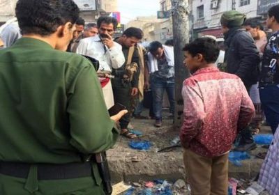 ارتفاع جرحى انفجار تعز إلى 11 شخصا (صور) 