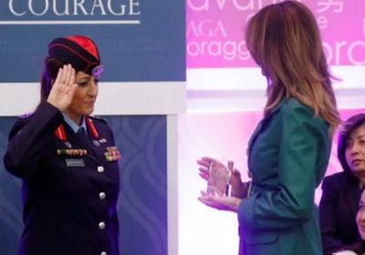 ميلانا ترامب وبومبيو يكرمان مديرة الشرطة الأردنية بـ"درع الشجاعة"