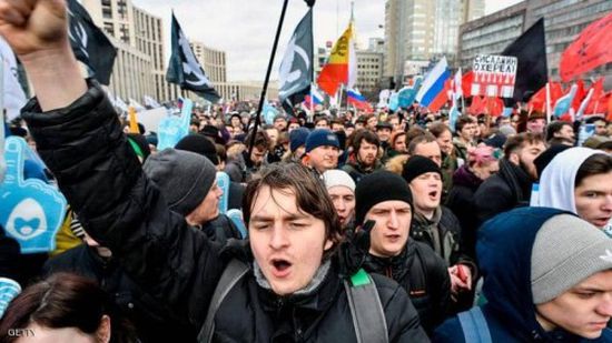 احتجاجات بروسيا على رقابة الإنترنت