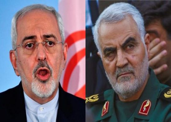 وزير الخارجية الإيراني يهنئ قائد فيلق القدس الإرهابي بوسام " خامنئي "