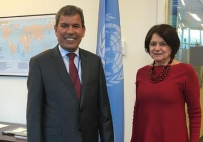 مسؤول يمني يلتقي رئيس الدورة الـ 73 للجمعية العامة للأمم المتحدة