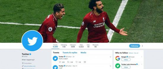 حساب تويتر الرسمي يضع صورة محمد صلاح وفيرمينو "كافر"