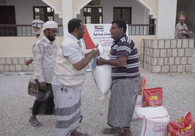 توزيع مواد إغاثية لذوي الاحتياجات الخاصة في وادي حضرموت