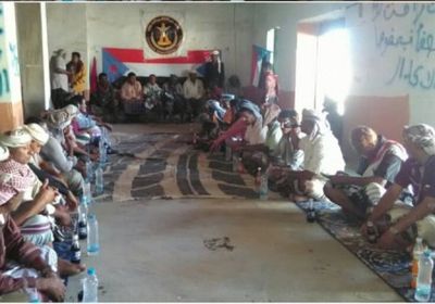 عقد اجتماع لإشهار القيادة المحلية الجديدة لانتقالي المحفد وتشكيل مركز إعلامي بالمديرية