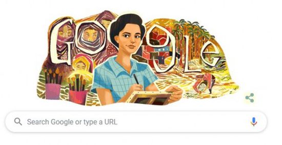 جوجل يحتفل بالفنانة التشكيلية إنجي حسن أفلاطون