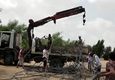 استمرار حملة إزالة الربط العشوائي من أنابيب المياه في تبن&nbsp;