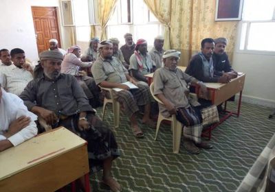 تفاصيل اجتماع مدير عام شبام مع عقال الحارات بالمديرية
