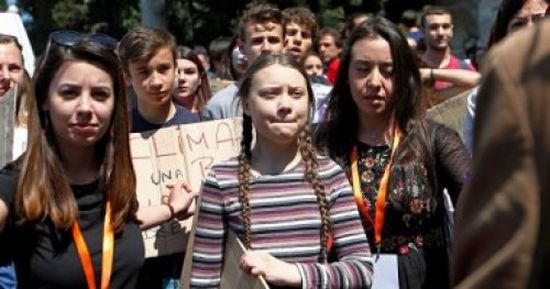 طفلة سويدية تنظم مظاهرة بروما للحد من التغيرات المناخية 