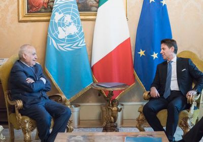 رئيس وزراء إيطاليا يستقبل غسان سلامة في روما