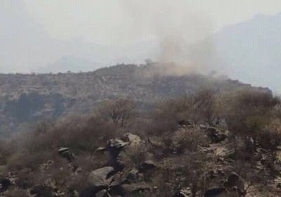 تفاصيل تدمير دوريات حوثية بغارات من التحالف شمال الضالع