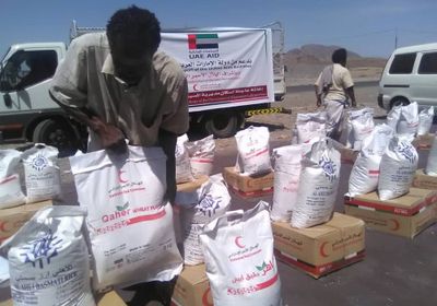 الهلال الإماراتي يغيث 500 أسرة بمسيمير لحج&nbsp;