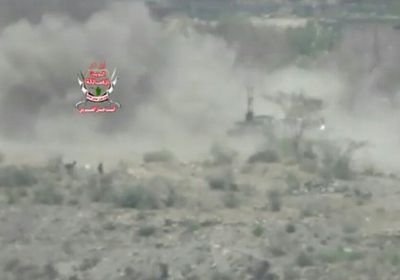 تدمير طقم عسكري حوثي في جبهة العود شمال الضالع (فيديو)