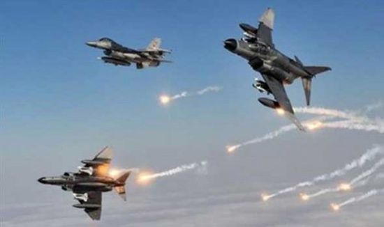 عاجل.. طيران التحالف يشن 15 غارة جوية على قاعدة الديلمي بصنعاء