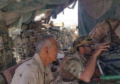 زيارة خاصة من رئيس الانتقالي بأبين للمرابطين في جبهة ثرة