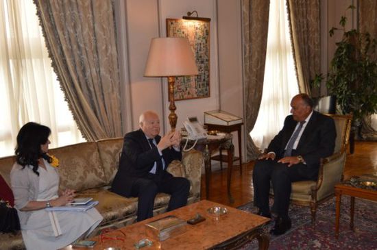 وزير الخارجية المصري يلتقي بممثل الأمم المتحدة لتحالف الحضارات