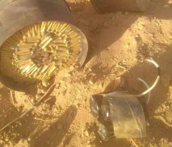 تفكيك عبوتين ناسفتين في المحفد (صور)