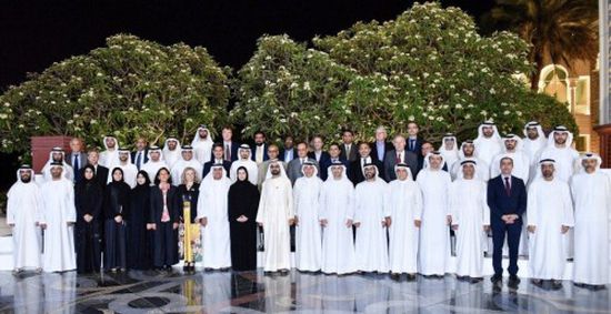 حاكم دبي يستقبل أعضاء مجمع محمد بن راشد للعلماء "صور"
