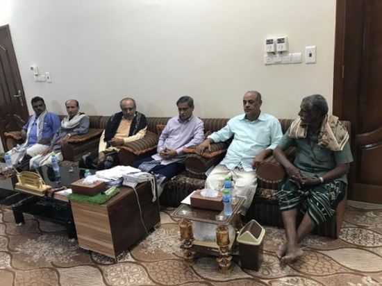 البحسني لقيادات "الانتقالي الجنوبي": نعمل بجدية لتجاوز أزمات الكهرباء (صور)