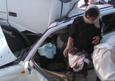 وفاة 4 أشخاص من عائلة واحدة إثر حادث مروع في شبوة (صور)  