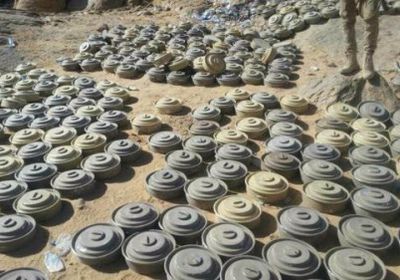 نزع عشرات الألغام الحوثية بالخط العام في شخب بقعطبة
