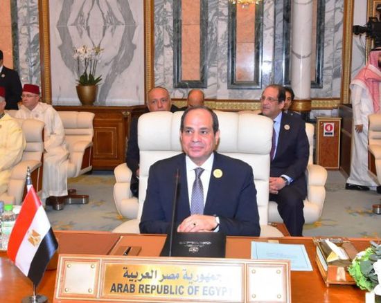 الرئيس المصري: الحكمة ضرورية لاحتواء أي توتر لمنع انفجاره والعرب دعاة سلم