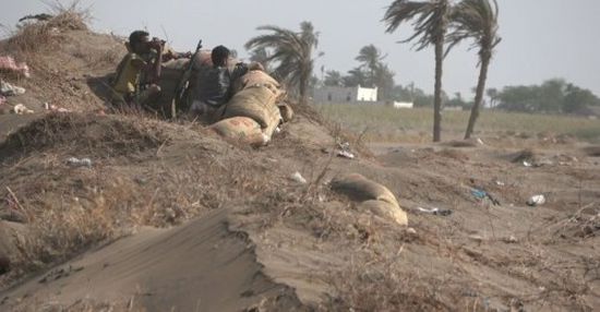 قصف جديد من المليشيات الحوثية على مواقع ألوية العمالقة بالجبلية