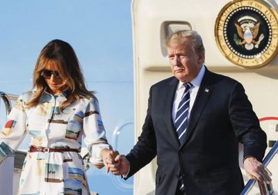 ترامب وزوجته يغادران بريطانيا بعد زيارة استغرقت 3 أيام