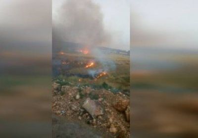 اندلاع حريق بمحاذاة الشريط الحدودي الجنوبي بلبنان