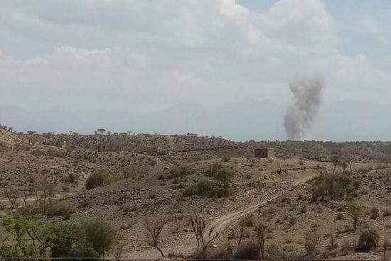 غارات من التحالف على تجمعات حوثية في باجة شمال الضالع