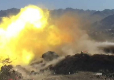 القوات الجنوبية تصب نيرانها المكثفة على مواقع الحوثي غرب الضالع