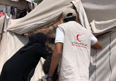 الهلال الأحمر الإماراتي يتوجه لمساعدة المناطق الجنوبية المتضررة من الأمطار