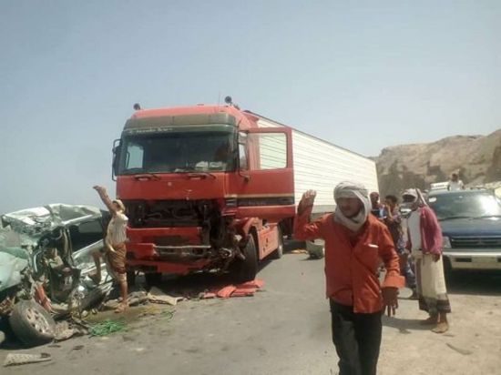 مصرع شخصين جراء حادث تصادم مروع في بروم بالمكلا