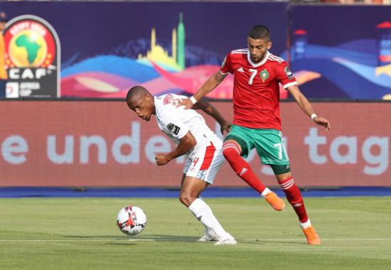 مصريون يدعمون المنتخب المغربي في مباراته أمام ناميبيا