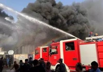 العراق يعلن السيطرة على حريق مصنع الكبريت بالموصل