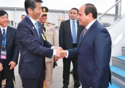 الرئيس المصري يجري مباحثات ثنائية مع رئيس الوزراء الياباني