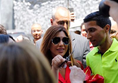 بالصور.. نجوى كرم تستعد لمؤتمر صحفي على هامش مشاركتها بمهرجان موازين