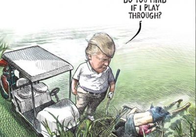 طرد رسام كندي بسبب كاريكاتير عن ترامب