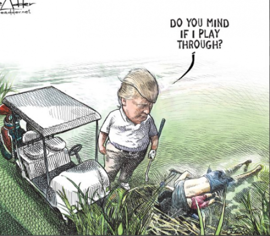 طرد رسام كندي بسبب كاريكاتير عن ترامب