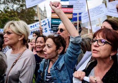 مظاهرة تطالب بإجراءات رادعة لمنع قتل النساء في فرنسا