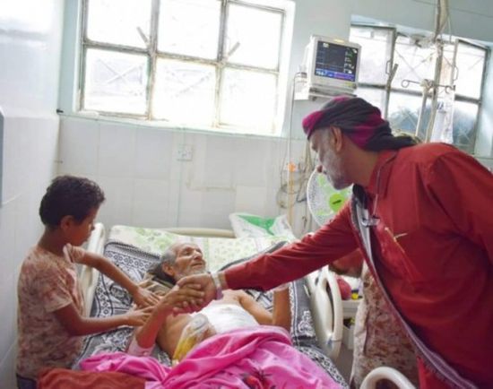 تفاصيل زيارة رئيس انتقالي شبوة لجرحى جبهات القتال بالضالع (صور)