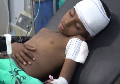 إصابة طفل في انفجار لغم حوثي غرب تعز (فيديو)