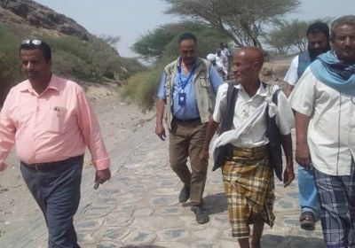 وفد من منظمة الفاو يتفقد مشروع سبأ الزراعي بردفان  