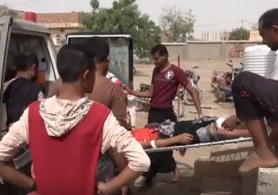 قصف مدفعي لمليشيا الحوثي على مدينة حيس (فيديو)