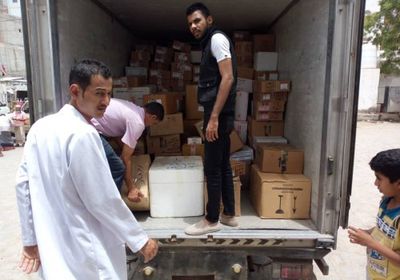 مستشفى ردفان يتسلم الدفعة الثانية من المساعدات الطبية   