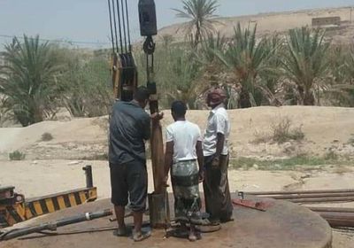 تأهيل أربعة مشاريع لمياه الشرب بمديرية غيل بن يمين (صور)