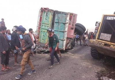 ارتفاع حصيلة ضحايا الحادث المروري المروع في إب