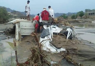 وفاة شخص غرقا في مياه السيول وفقدان آخر في شبوة