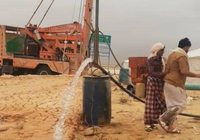 بتمويل سعودي.. حفر بئر جديد في منطقة الوادي بمديرية حصوين (صورة)