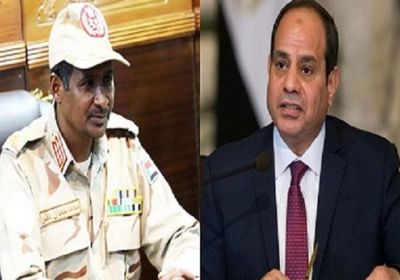 السيسي يؤكد لـ"حميدتي" على الموقف المصري الثابت تجاه دعم استقرار وأمن السودان