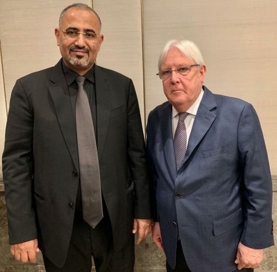 الزُبيدي يناقش مع "غريفيث" ونائبه آخر التطورات في الجنوب 